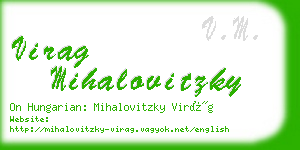 virag mihalovitzky business card